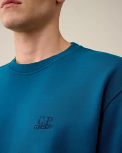 Store C.P. Company Let Fleece Haettetroje Med Lynlas Ivy Gron