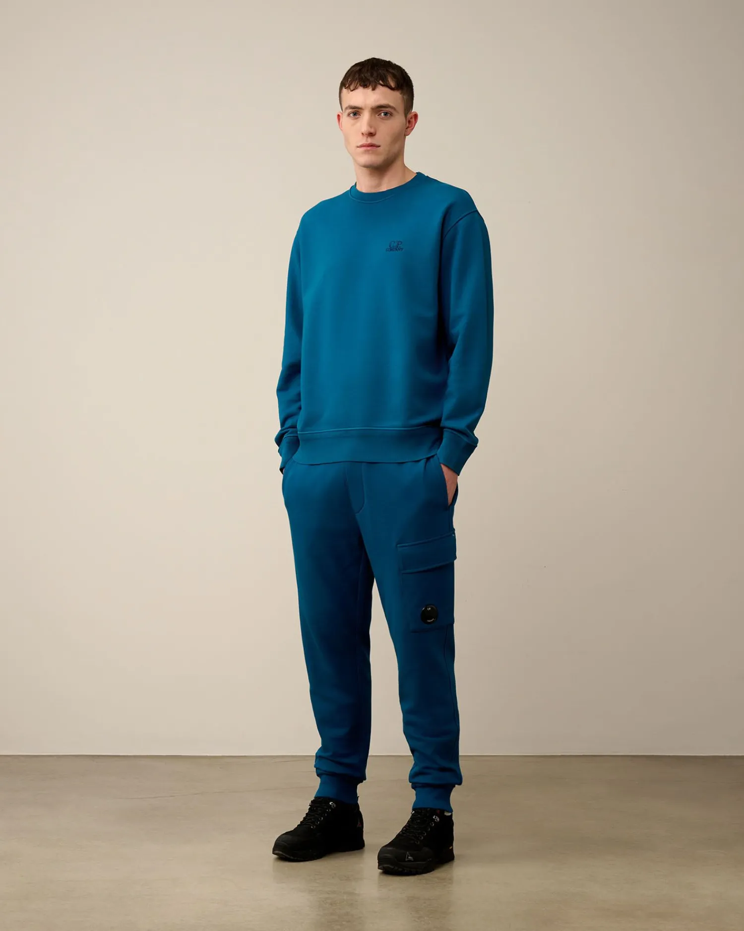 Store C.P. Company Let Fleece Haettetroje Med Lynlas Ivy Gron