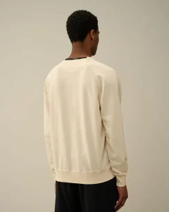 New C.P. Company Let Fleece Haettetroje Med Lynlas Sort