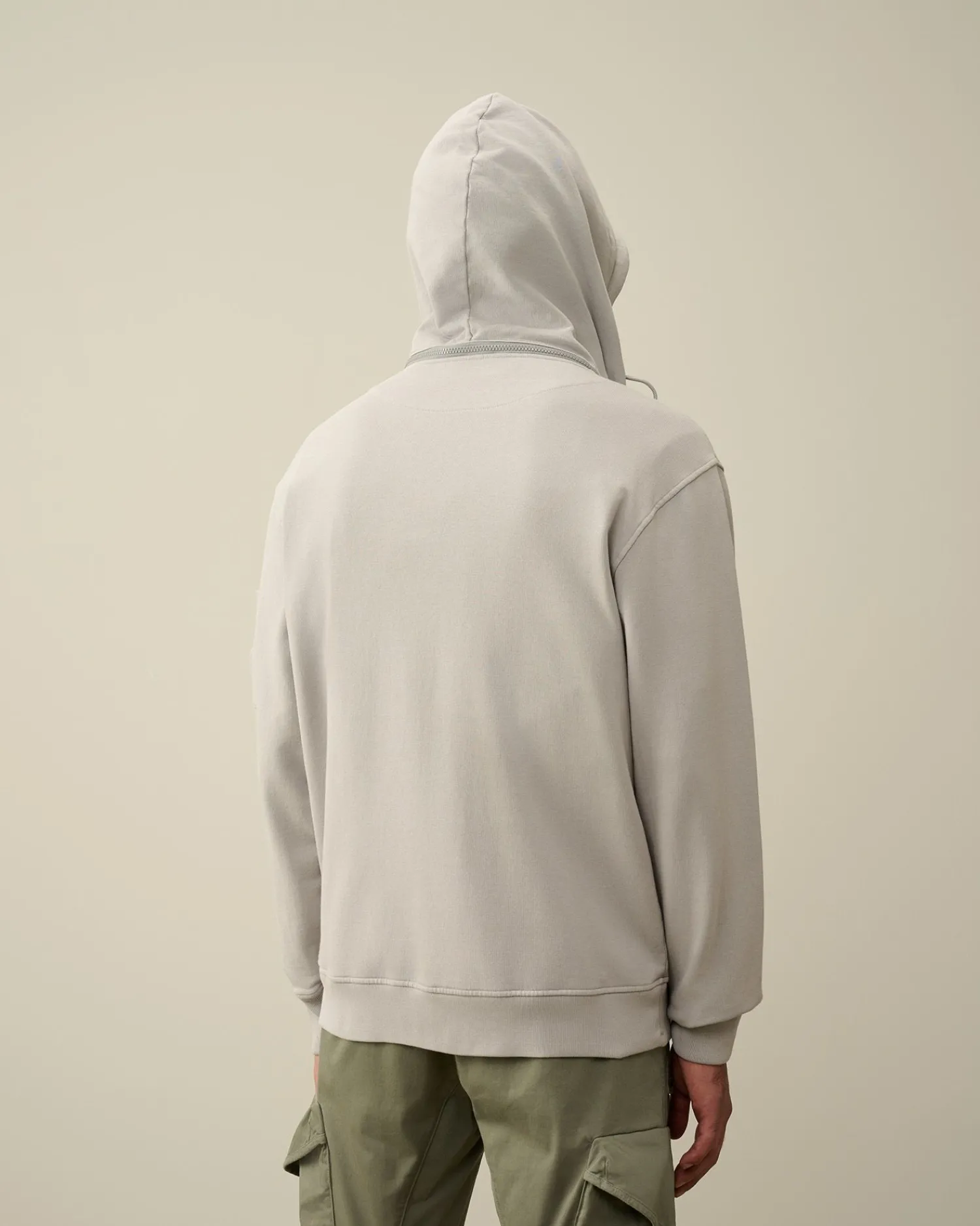 Cheap C.P. Company Let Fleece Sweatshirt Med Lynlas Stovregn Gra