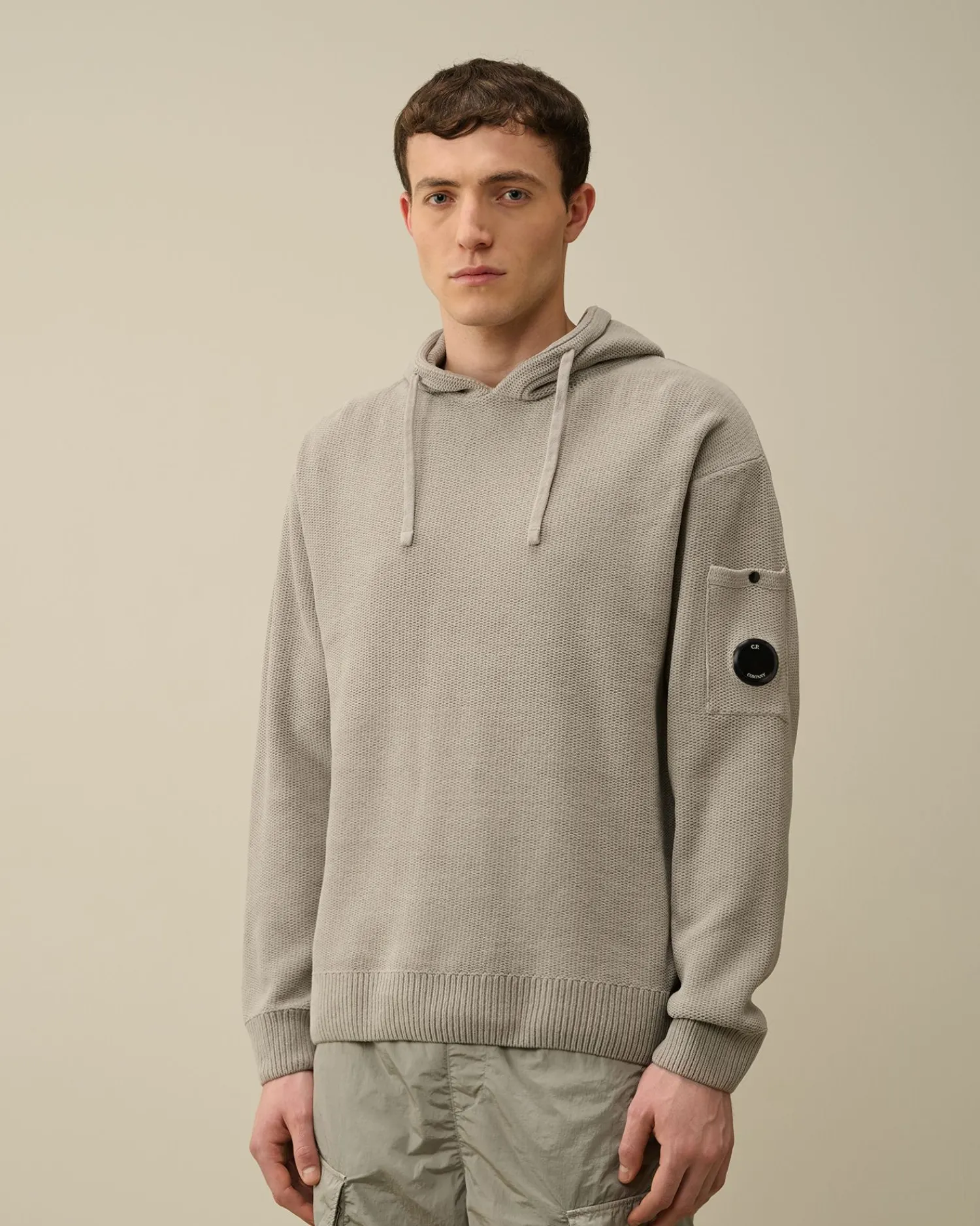 Fashion C.P. Company Let Frotte Strikket Sweatshirt Blaek Bla