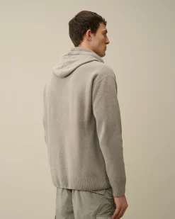Fashion C.P. Company Let Frotte Strikket Sweatshirt Blaek Bla