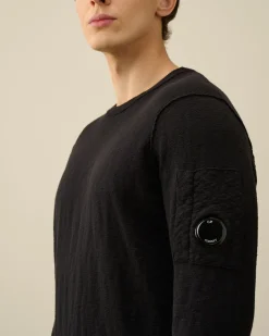 Shop C.P. Company Let Frotte Strikket Sweatshirt Stovregn Gra