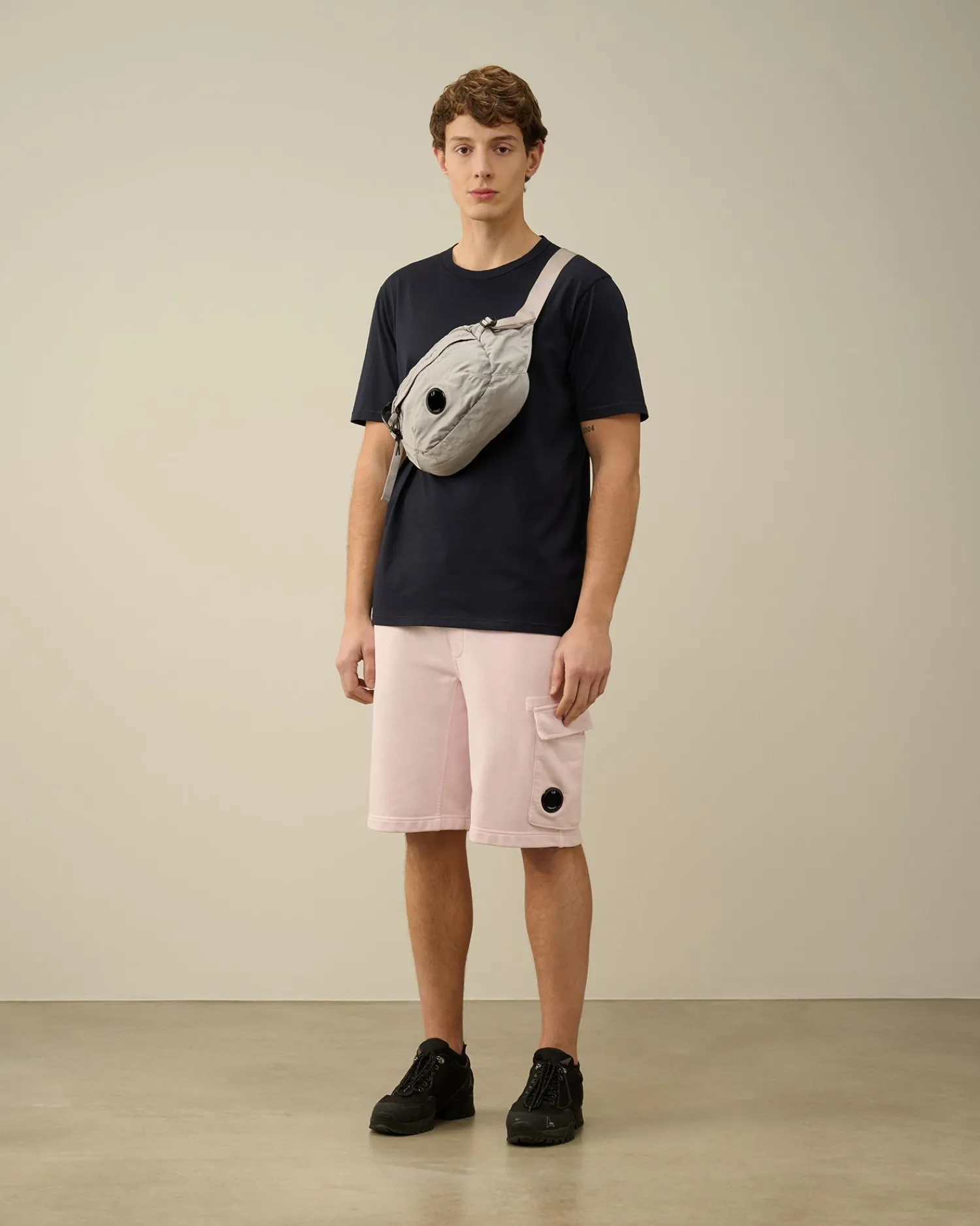 New C.P. Company Light Fleece Utility Joggingbukser Rod Knop