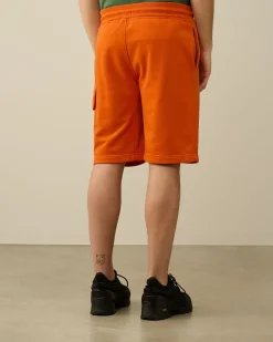 Flash Sale C.P. Company Light Fleece Utility Shorts Total Eclipse-Blue