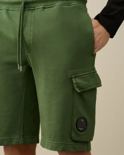 Fashion C.P. Company Light Fleece Utility Shorts Stjernelys Bla