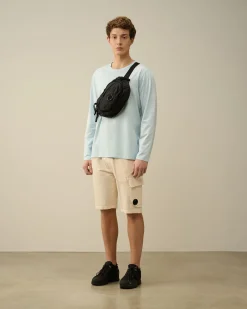 New C.P. Company Light Fleece Utility Shorts Stovregn Gra