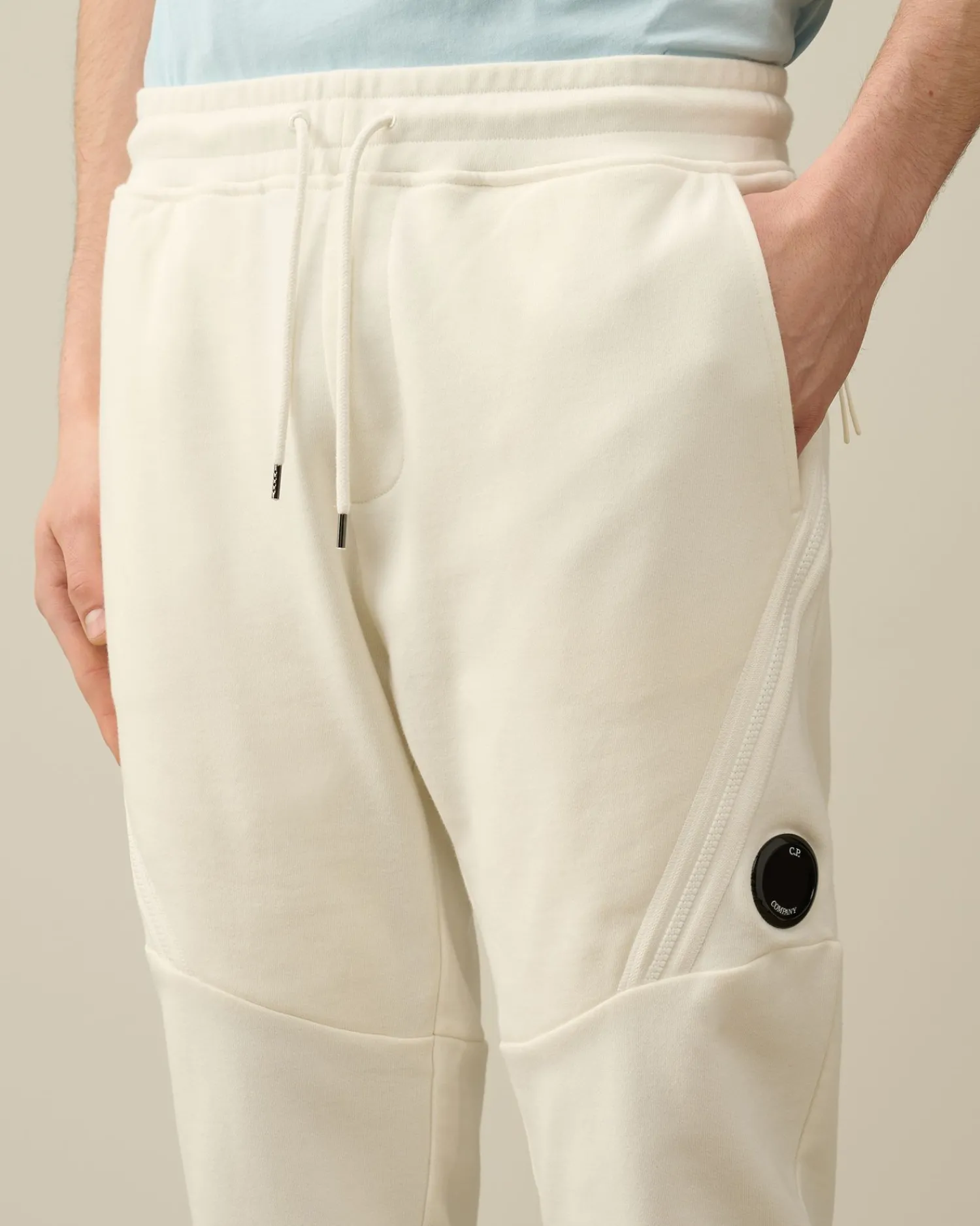 Best C.P. Company Light Fleece Utility Shorts Pistacie Shell-Beige