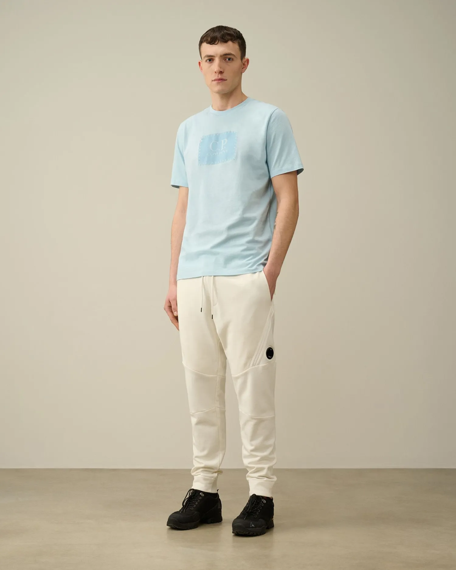 Best C.P. Company Light Fleece Utility Shorts Pistacie Shell-Beige