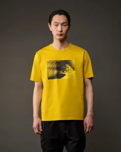 Sale C.P. Company Metropolis Series Mercerized Jersey Logo Badge T-Shirt Hvid