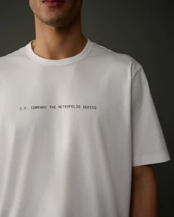 Clearance C.P. Company Metropolis Series Mercerized Jersey Grafisk T-Shirt Sort