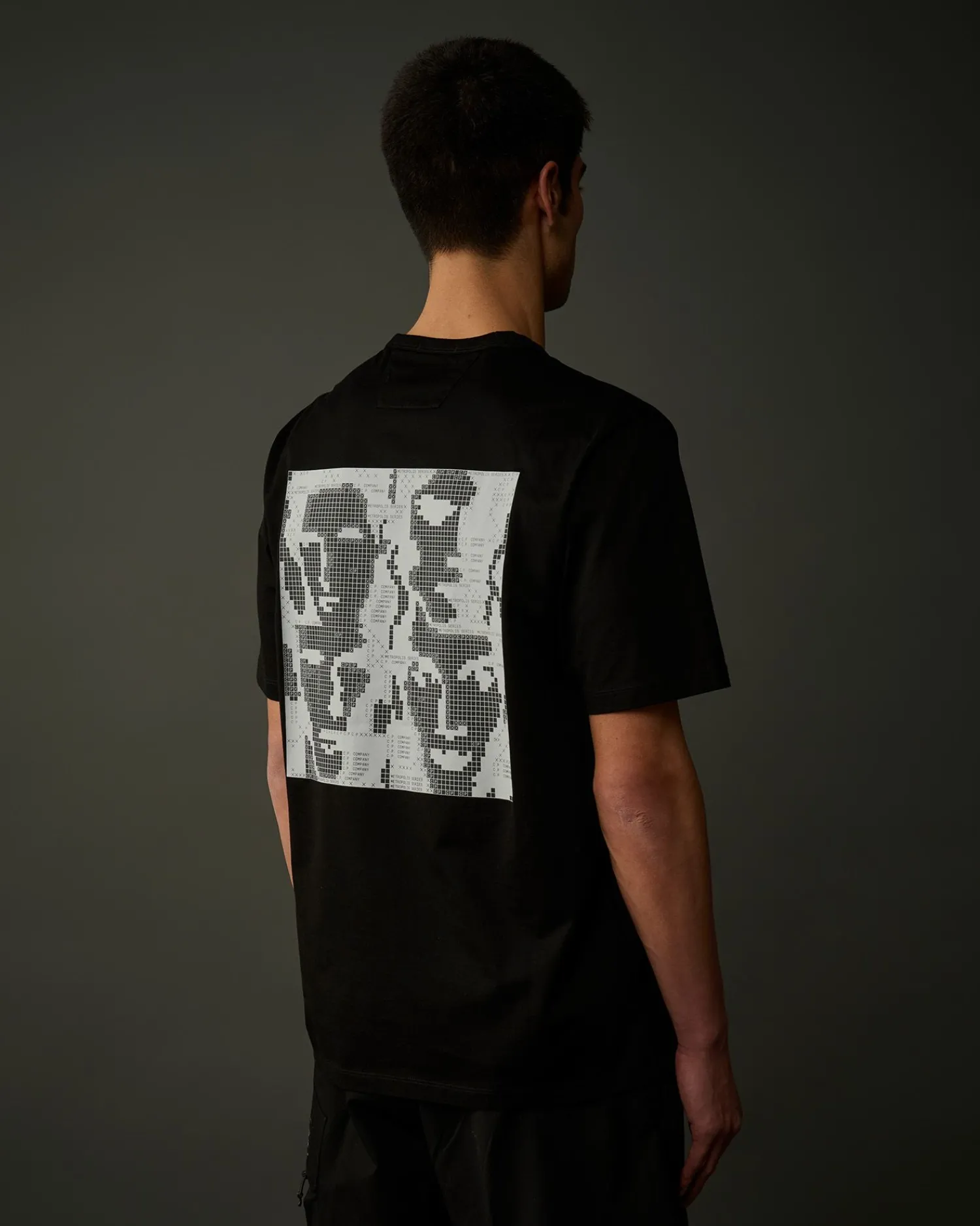 New C.P. Company Metropolis Series Mercerized Jersey Logo Grafisk T-Shirt Hvid
