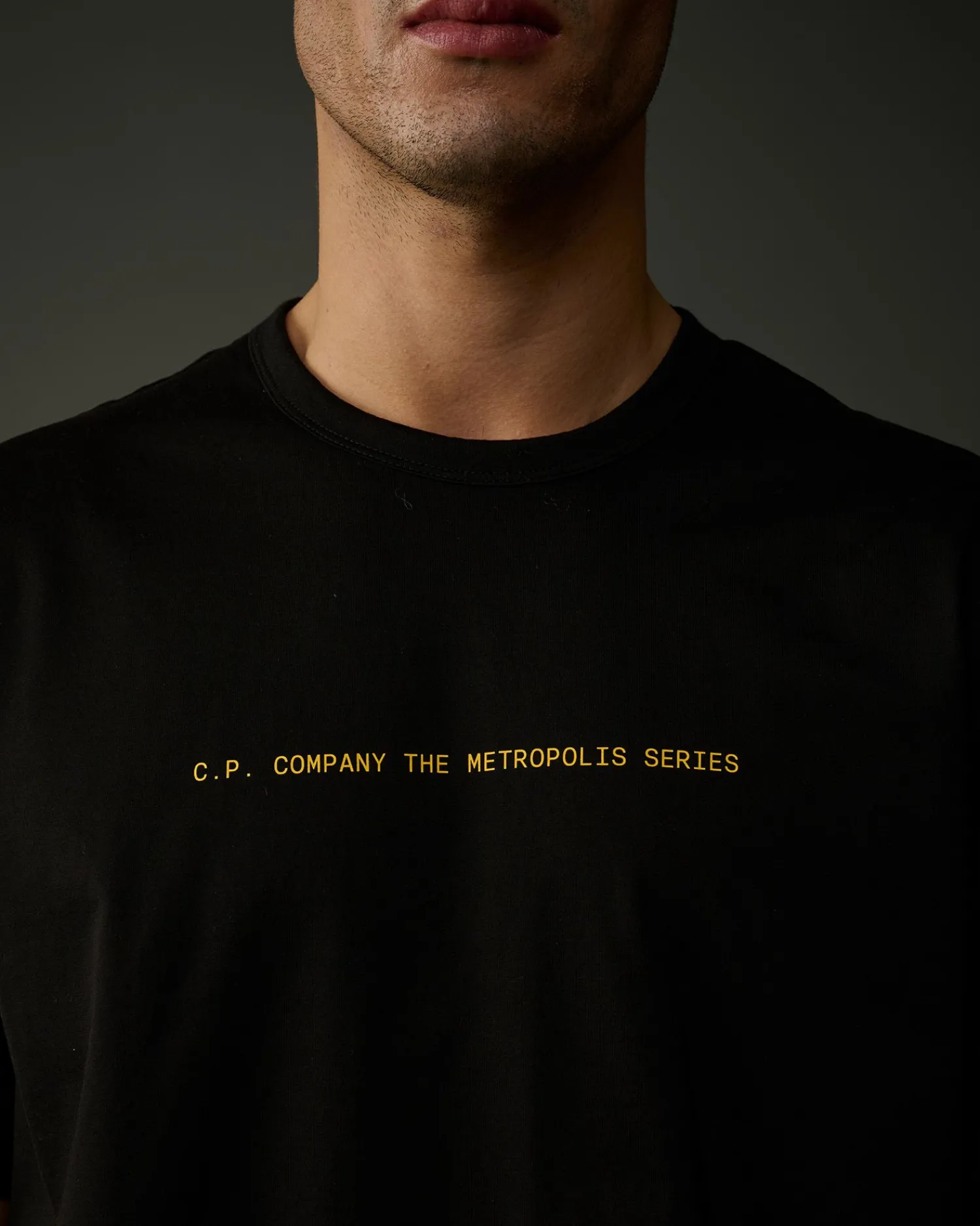 Cheap C.P. Company Metropolis Series Mercerized Jersey Logo T-Shirt Turbulens-Gra
