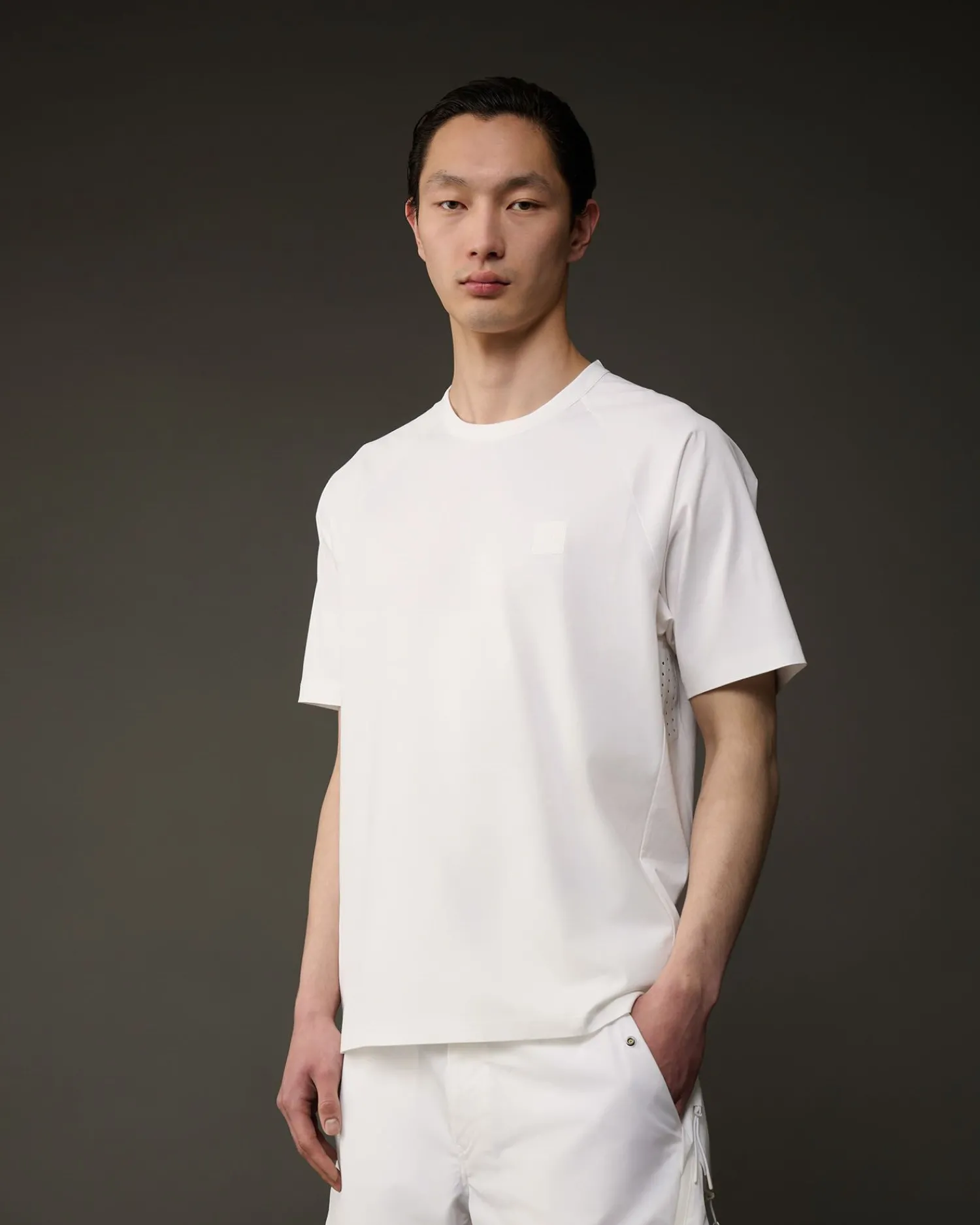 Clearance C.P. Company Metropolis Series Mercerized Jersey Logo T-Shirt Hvid