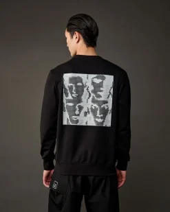 Clearance C.P. Company Metropolis Series Stretch Fleece Grafisk Sweatshirt Sort