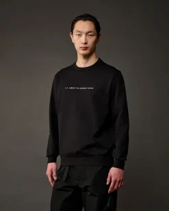 Clearance C.P. Company Metropolis Series Stretch Fleece Grafisk Sweatshirt Sort