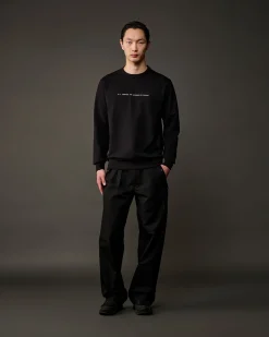 Clearance C.P. Company Metropolis Series Stretch Fleece Grafisk Sweatshirt Sort