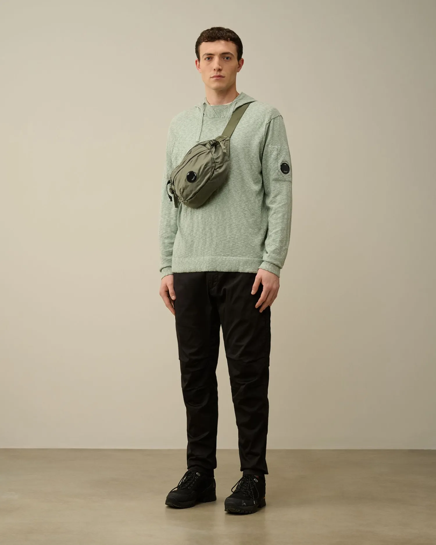 Outlet C.P. Company Sea Island Strik Med Lynlas Pistacie Shell-Beige