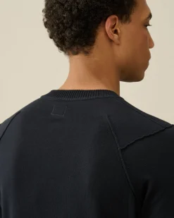 New C.P. Company Sea Island Strik Med Lynlas Sort