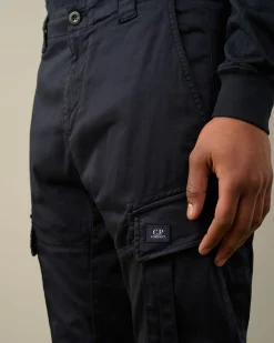Discount C.P. Company Straek Satin Ergonomiske Cargobukser Ivy Gron