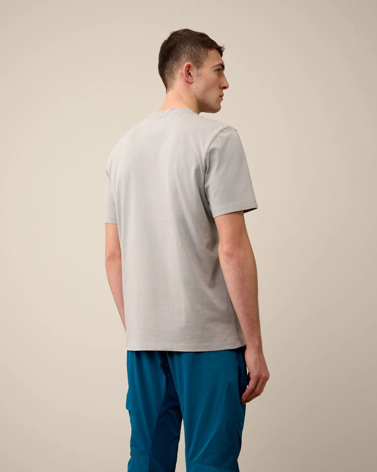 Shop C.P. Company Stretch Piquet Almindelig Langaermet Poloshirt Gaze Hvid
