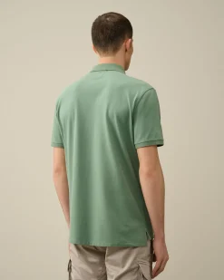 Discount C.P. Company Stretch Piquet Almindelig Langaermet Poloshirt Sort
