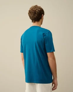 Cheap C.P. Company Stretch Piquet Poloshirt Med Almindelig Stribet Krave Gaze Hvid