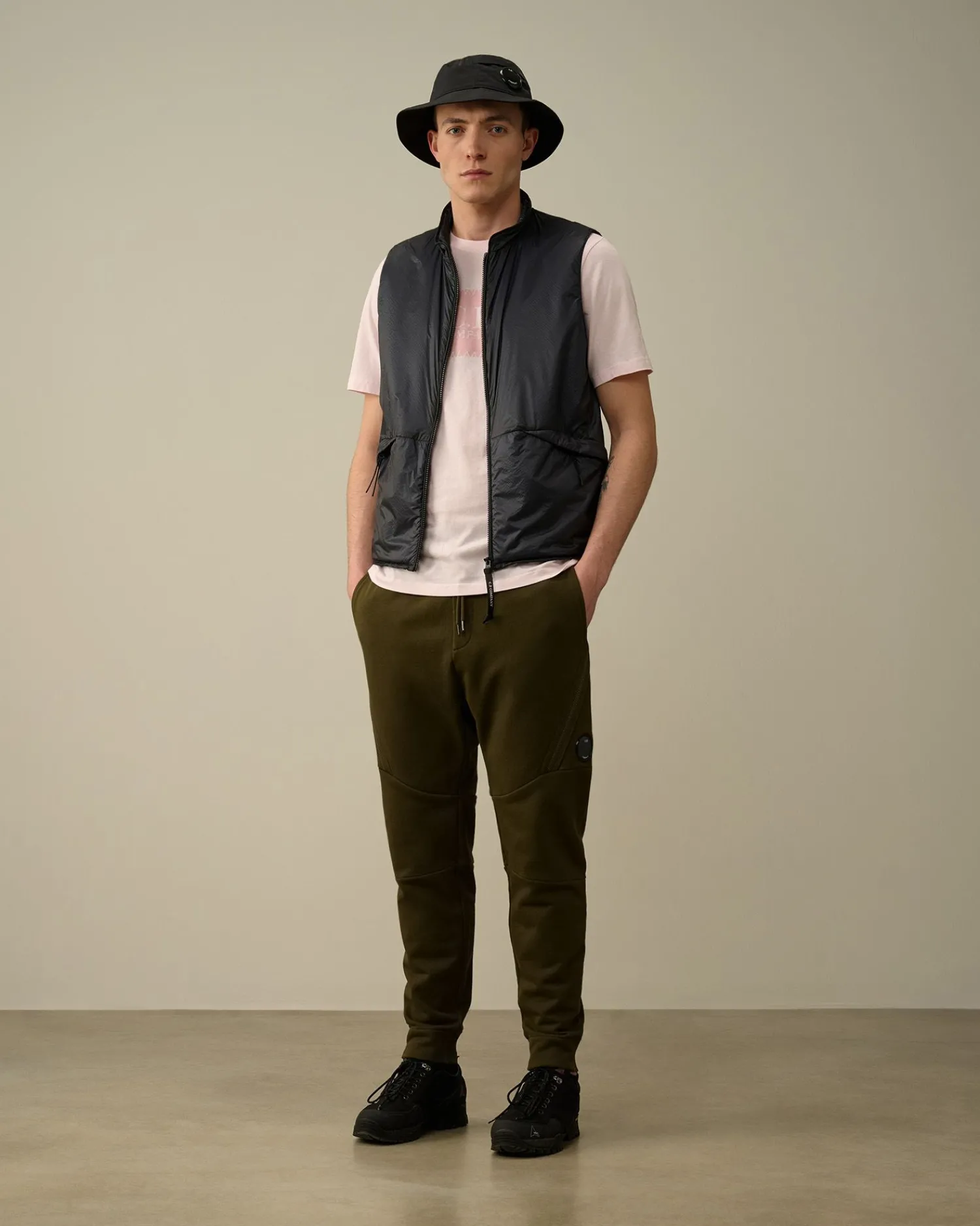 Outlet C.P. Company Stretch Piquet Regular Polo Shirt Gaze Hvid