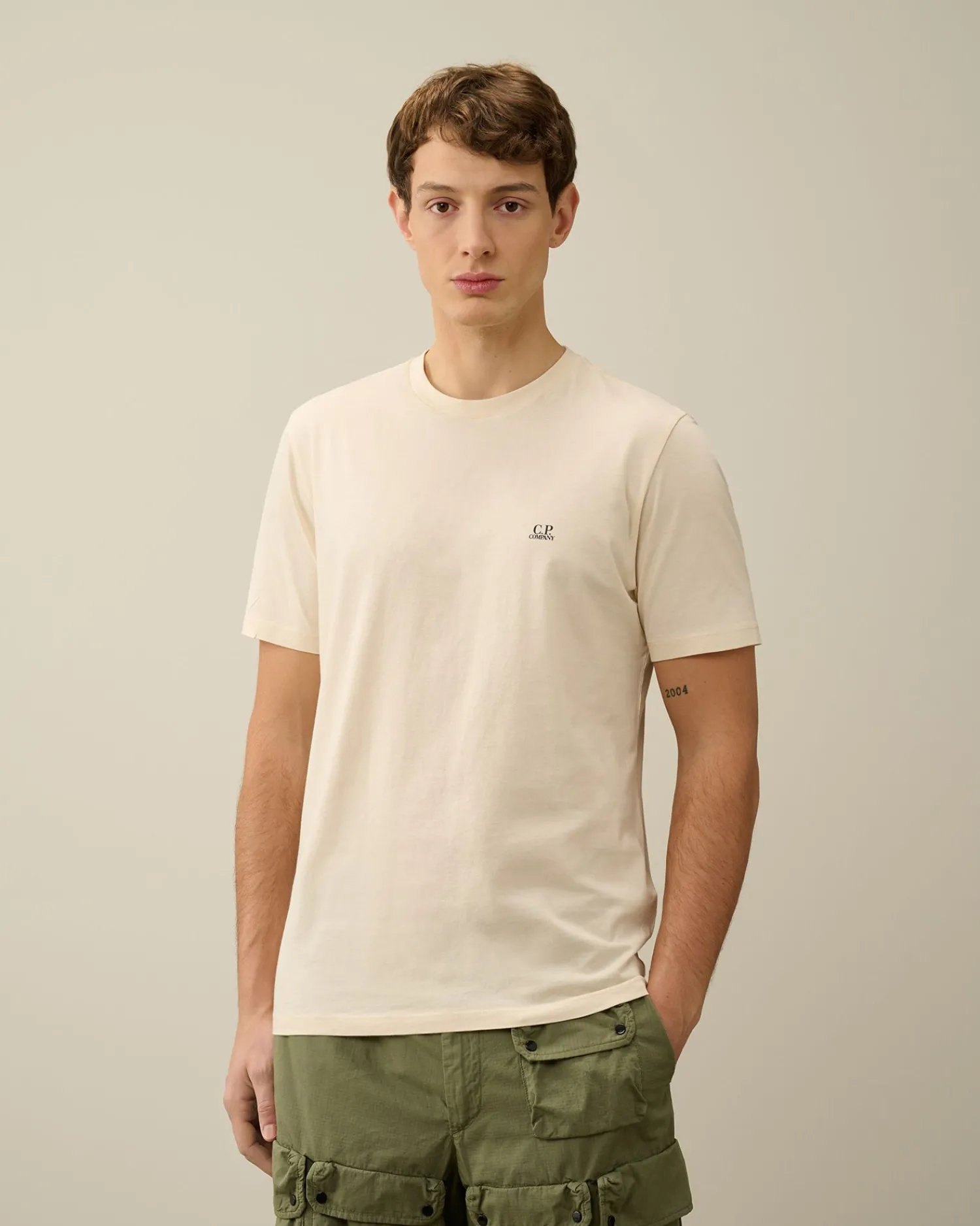 Shop C.P. Company Stretch Piquet Slim Polo Shirt Stovregn Gra
