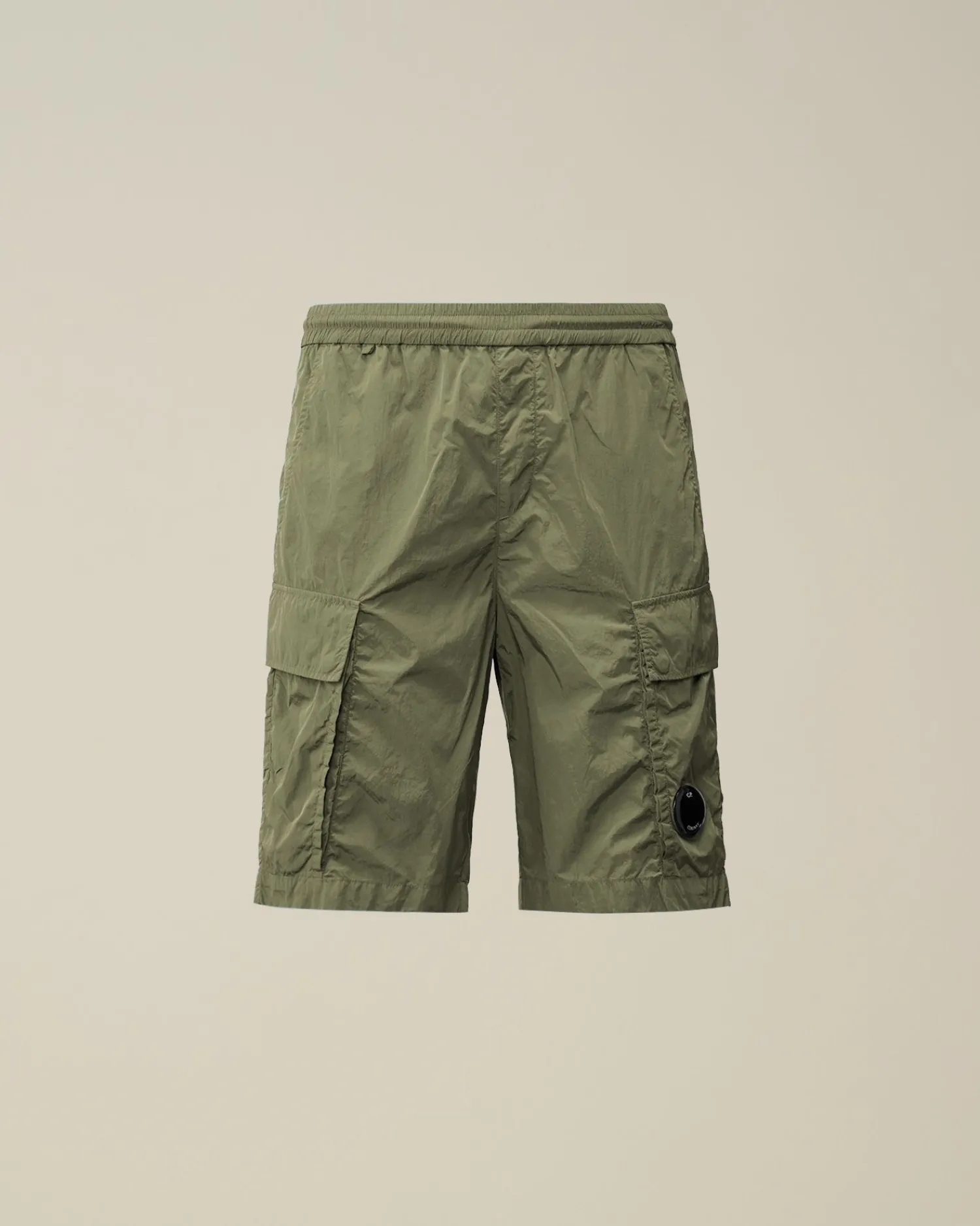 Fashion C.P. Company Stretch Satin Cargo Shorts Stovregn Gra