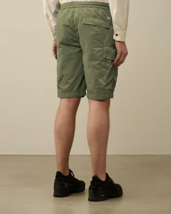 Fashion C.P. Company Stretch Satin Cargo Shorts Stovregn Gra