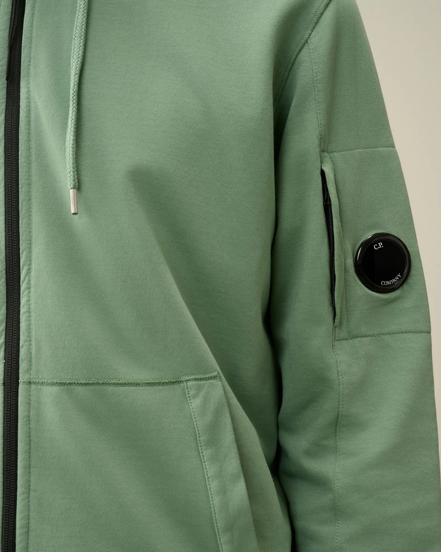 Flash Sale C.P. Company Sweatshirt I Bomuldsfleece Med Lynlas Sort