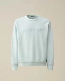 Online C.P. Company Sweatshirt Med Diagonal Fleece I Bomuld Blaek Bla