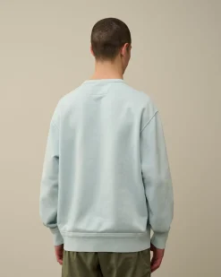 Online C.P. Company Sweatshirt Med Diagonal Fleece I Bomuld Blaek Bla
