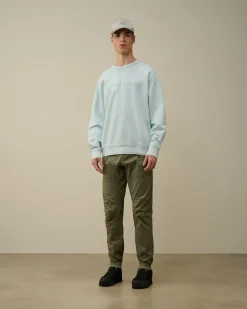 Online C.P. Company Sweatshirt Med Diagonal Fleece I Bomuld Blaek Bla