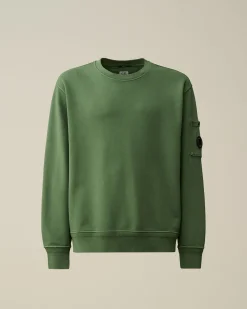 Sale C.P. Company Sweatshirt Med Diagonal Fleece I Bomuld Hvid Paere