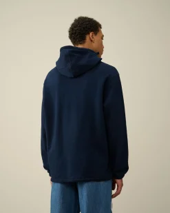 Best Sale C.P. Company Sweatshirt Med Diagonal Fleece I Bomuld Rod Knop
