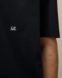 Cheap C.P. Company Tacting Piquet Poloshirt Blaek Bla