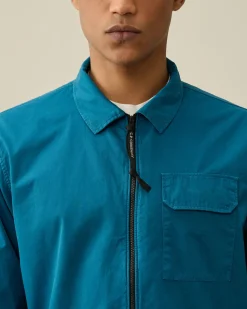 Discount C.P. Company Taylon L Skjorte Med Lynlas Rod Knop