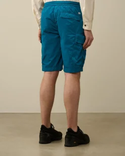 Outlet C.P. Company Twill Stretch Cargo Shorts Total Eclipse-Blue