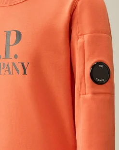 Sale C.P. Company U16 Bomuldsjersey 30/1 Grafisk Logo T-Shirt Sort