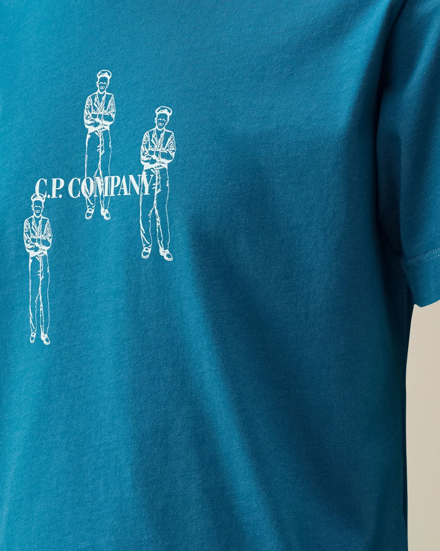 Shop C.P. Company U16 Bomuldsjersey 30/1 Grafisk T-Shirt Hvid