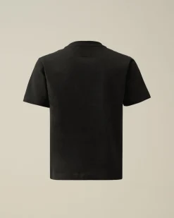 Shop C.P. Company U16 Bomuldstroje 30/1 Oversized Grafisk T-Shirt Gaze Hvid