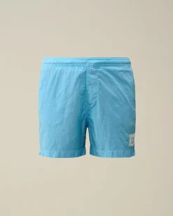 New C.P. Company U16 Chrome-R Logo Print Svommeshorts Agave Gron
