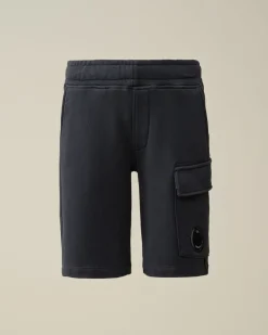 Clearance C.P. Company U16 Diagonal Fleece Cargo Shorts Gra Melange