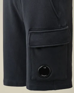 Clearance C.P. Company U16 Diagonal Fleece Cargo Shorts Gra Melange