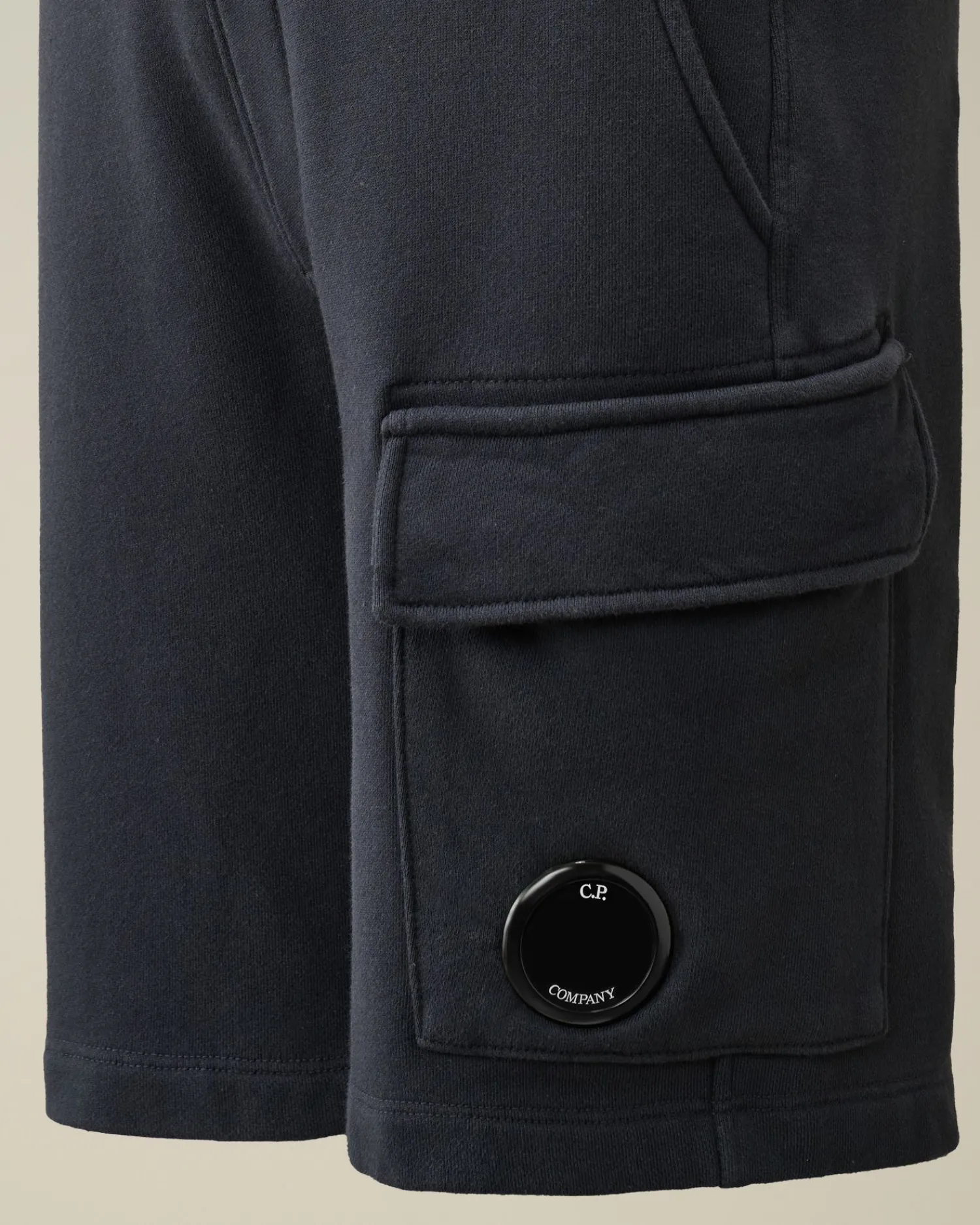 Clearance C.P. Company U16 Diagonal Fleece Cargo Shorts Gra Melange