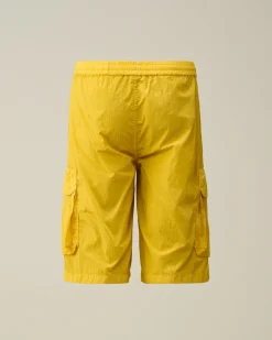 Store C.P. Company U16 Diagonal Fleece Cargo Shorts Gaze Hvid