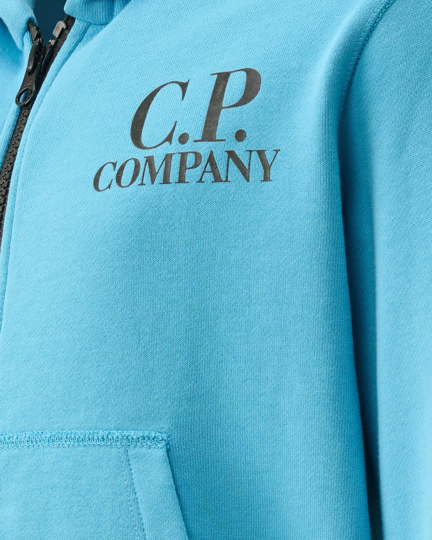 New C.P. Company U16 Let Fleece Grafisk Haettetroje Guld Flamme-Orange