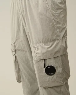 Online C.P. Company U16 Let Fleece Logo Joggingbukser Gaze Hvid
